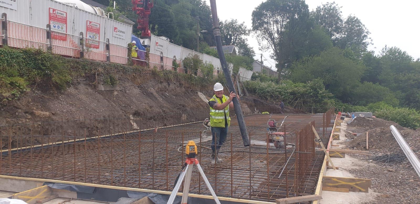 Groundworks in progress at a Neath project site