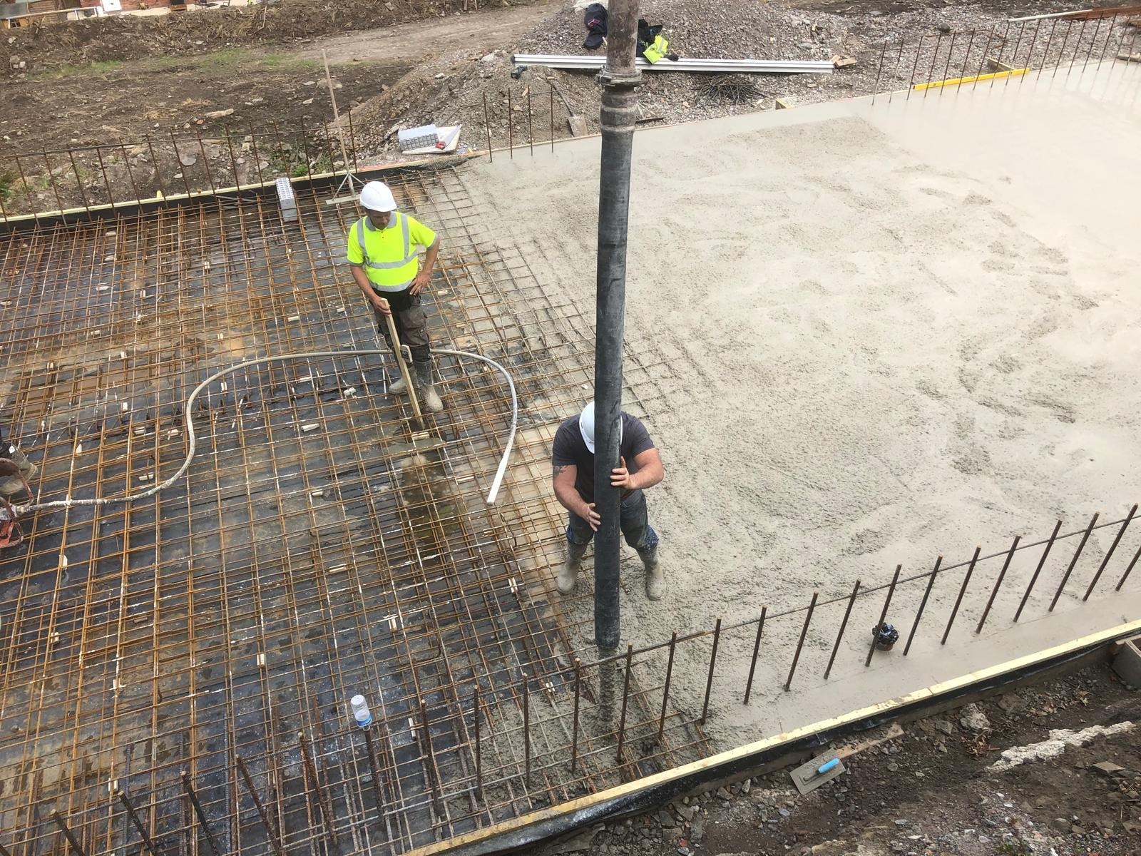 Construction work at a Neath groundworks project