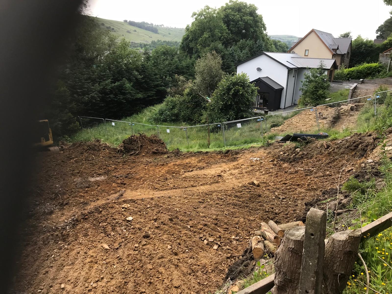 Groundworks in progress at a Tredegar project site