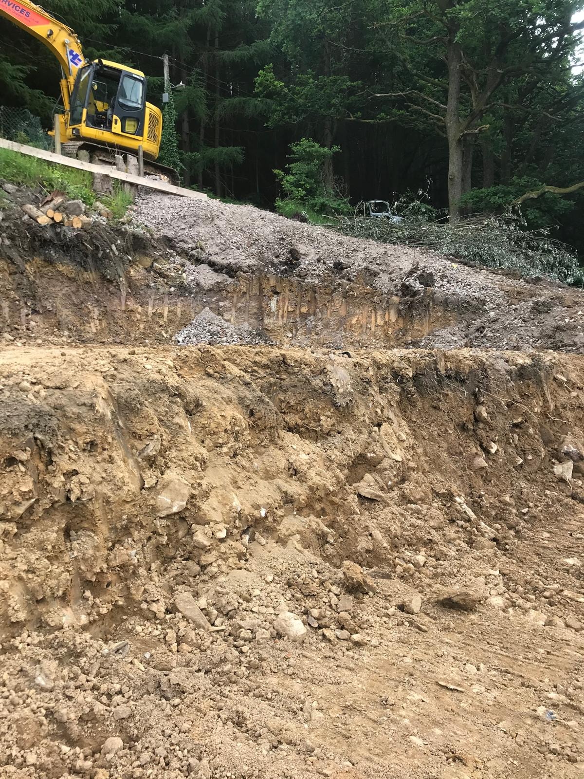Groundworks construction at a Tredegar project site