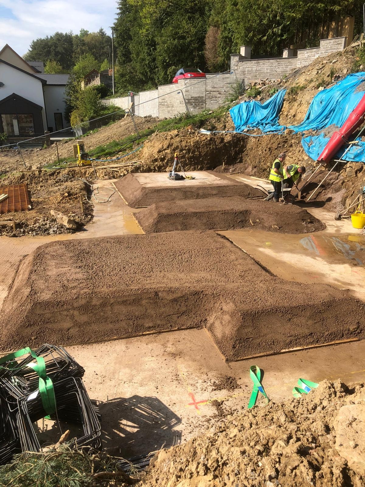 Groundworks progress at a Tredegar project site