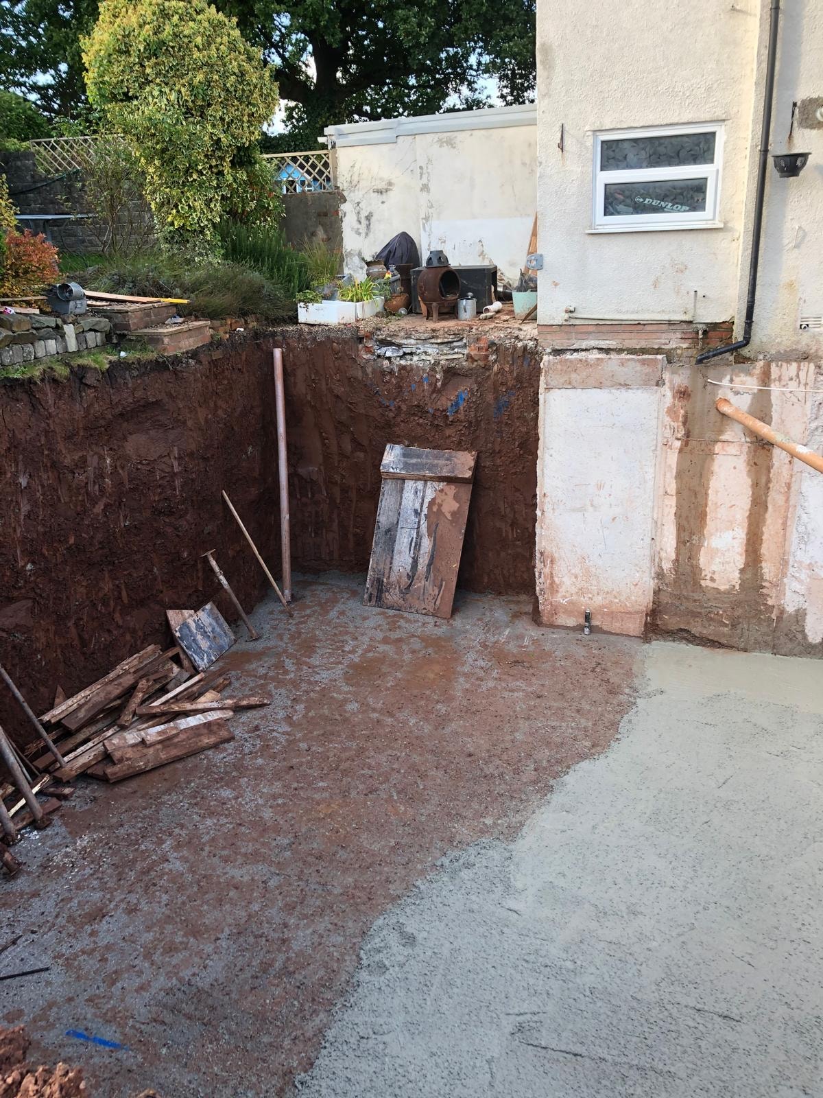 Structural excavation for an underpinning project