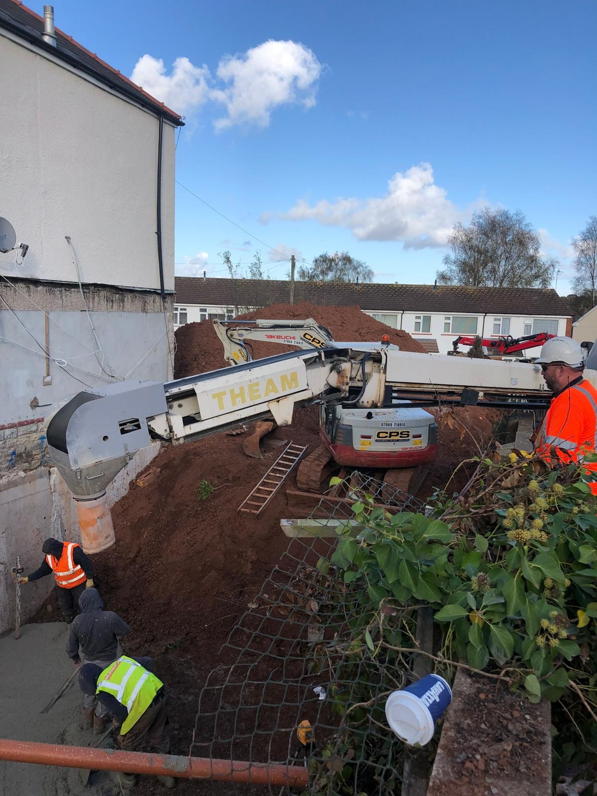 Specialist drilling work for underpinning