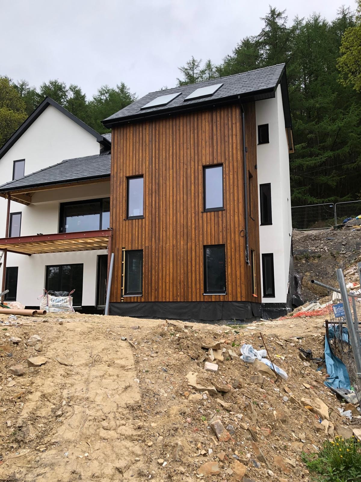 Completed-stage construction at a Tredegar groundworks project